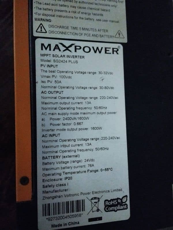 maxpower solar inverter 1600w 2