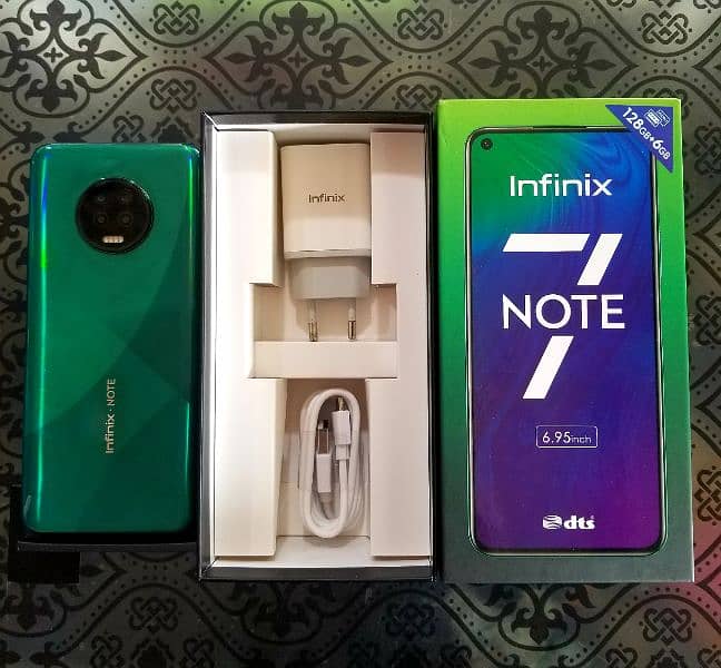 infinix note 7 pro 6gb 128gb complete box 1