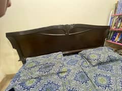 wooden bed| double bed | bed set with dressing | bedroom furniture