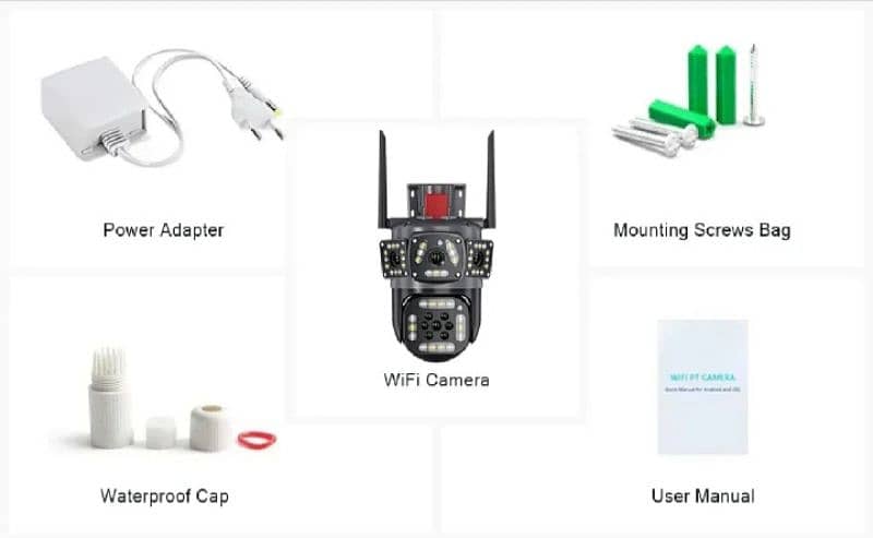 wifi camera Double and Triple lens two way Audio colour view night 2