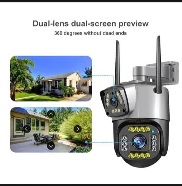 wifi camera Double and Triple lens two way Audio colour view night 5