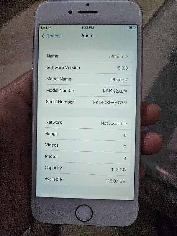 PTA iphone7 128gb 1