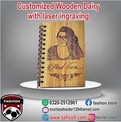 Customized Wooden Diary with laser Ingraving