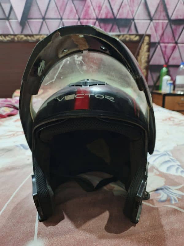 vector 3 in 1 flip up helmet double visor 2