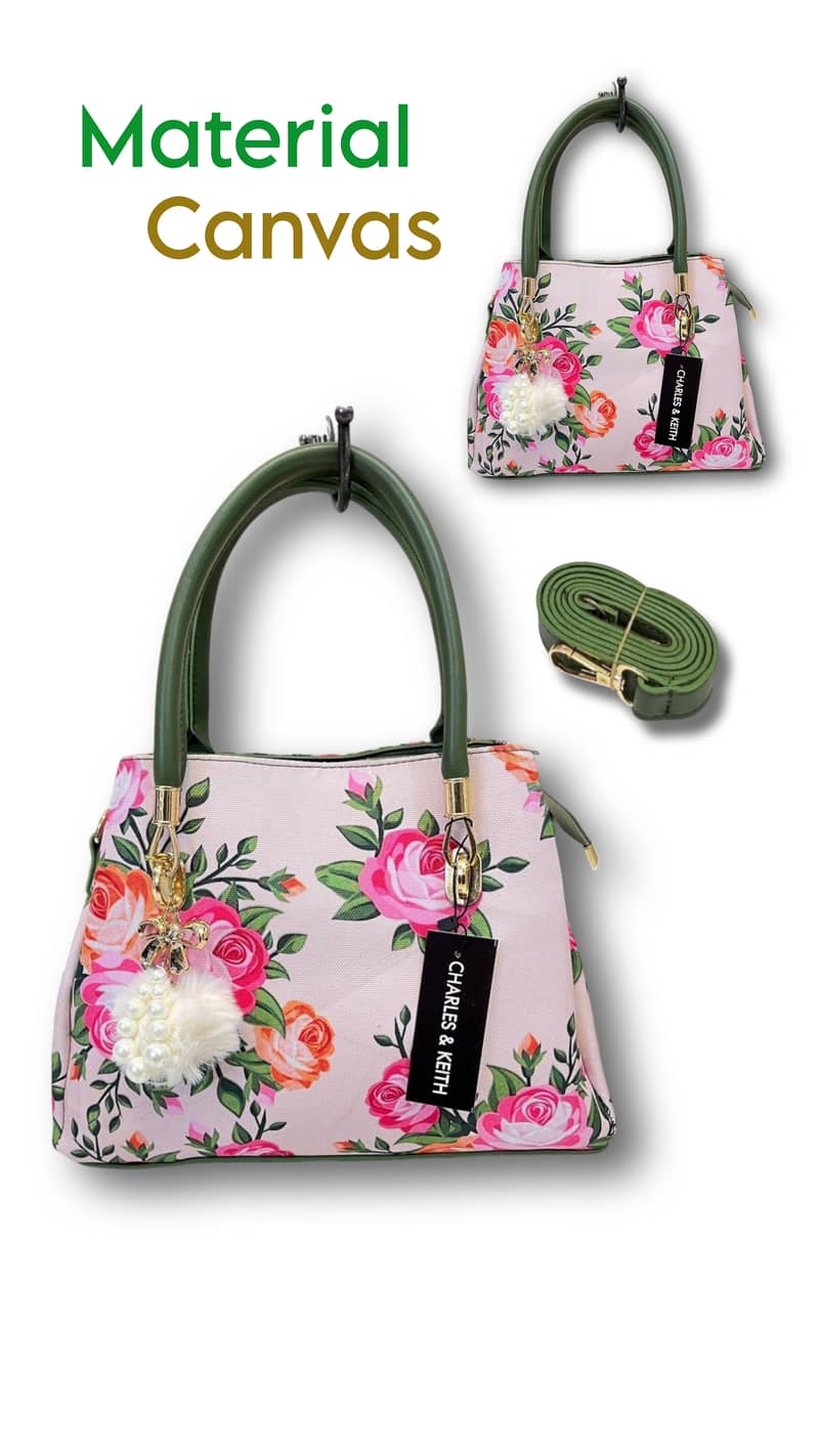 Women's Canvas Printed Hand Bag 1