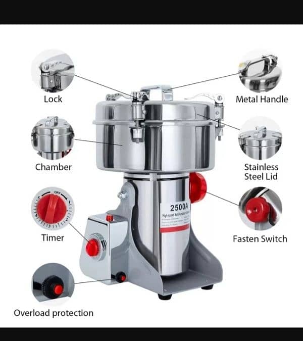 stainless steel electric Grinder Machine 2500 mg 1