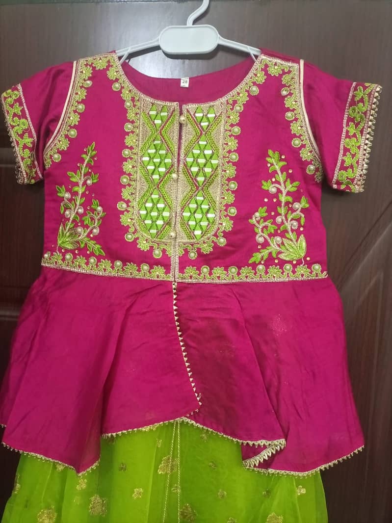 Wedding Wear Embroided Lehnga for Girls / Size - 2Y and 7-8Y 1