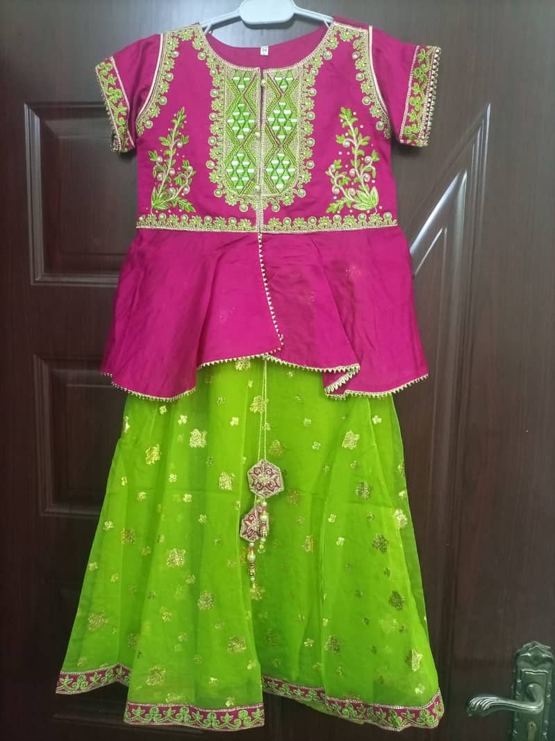 Wedding Wear Embroided Lehnga for Girls / Size - 2Y and 7-8Y 2