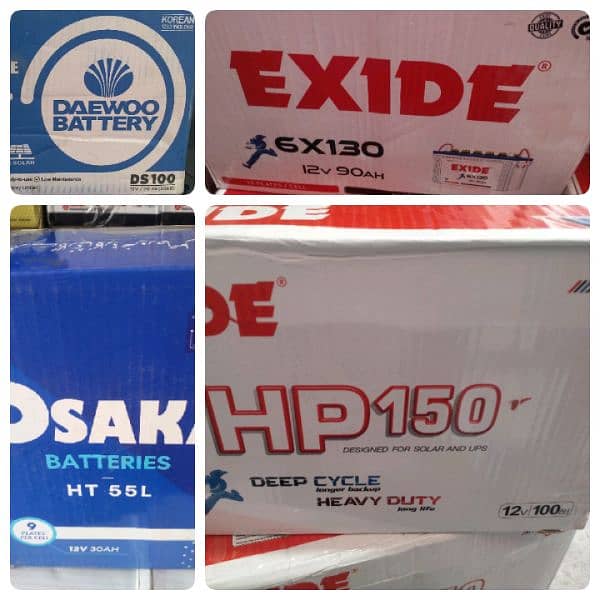 EXIDE , OSAKA TALL TUBULAR & NORMAL BATTERY ( Garden Battery Market) 14