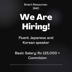 HIRING JAPANESE/KOREAN SPEAKERS