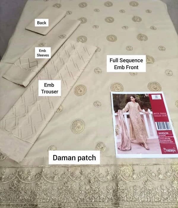 2 Pc Women Unstiched Dhanak Suit 1