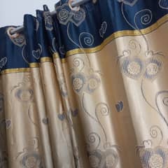 golden end blue 6 curtain just lyk a new