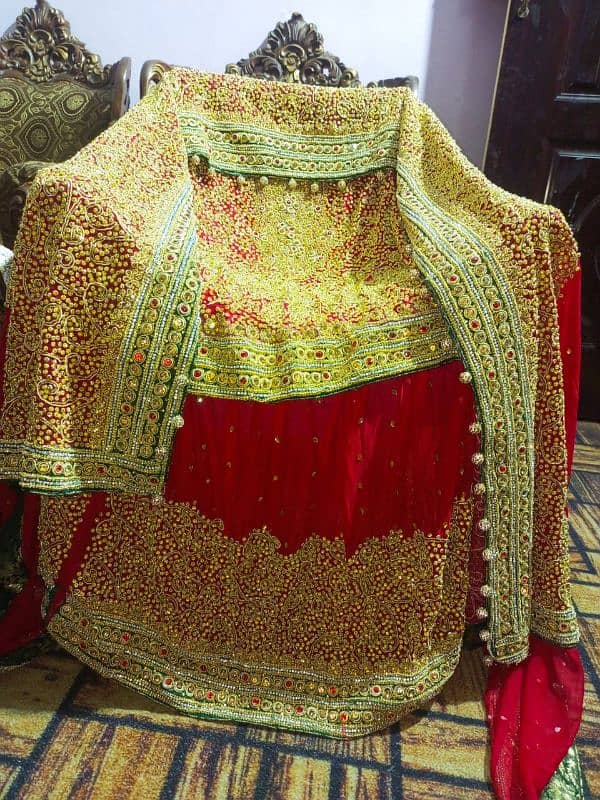 bridal lehenga||wedding lehenga condition is new 1 time use 3