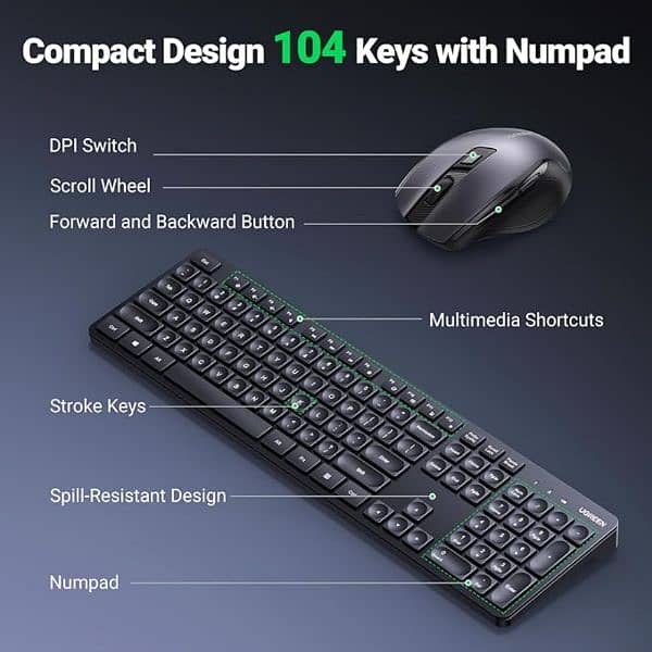 Wireless Bluetooth Keyboard & Mouse premium quality 3