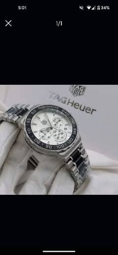 TaG HEUER FULL STEEL CHRONOGRAPHIC WATCH 0