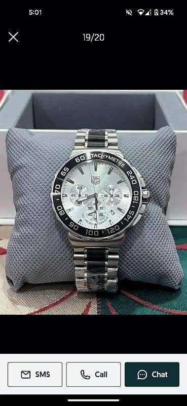 TaG HEUER FULL STEEL CHRONOGRAPHIC WATCH 1