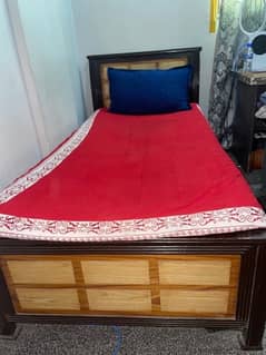 single bed with wardrobe