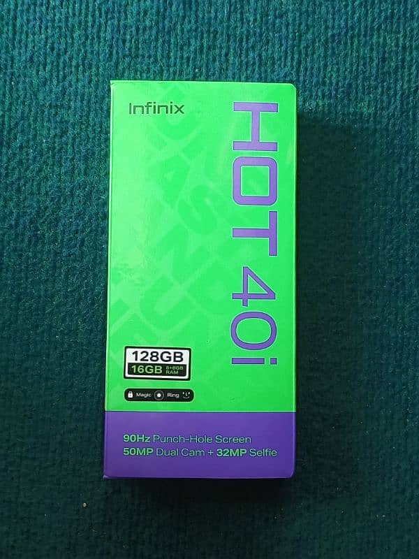 INFINIX HOT 40i 8+8GBram  128gbrom 5