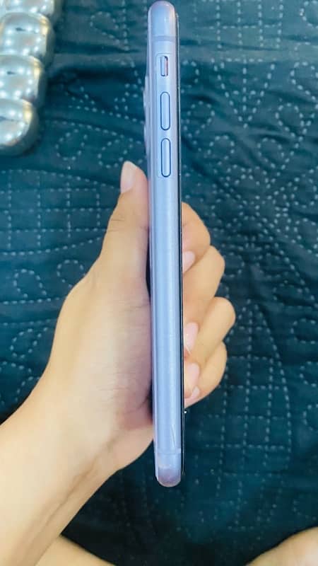 PTA approved dual sim Iphone 11 64 gb with box purple 2