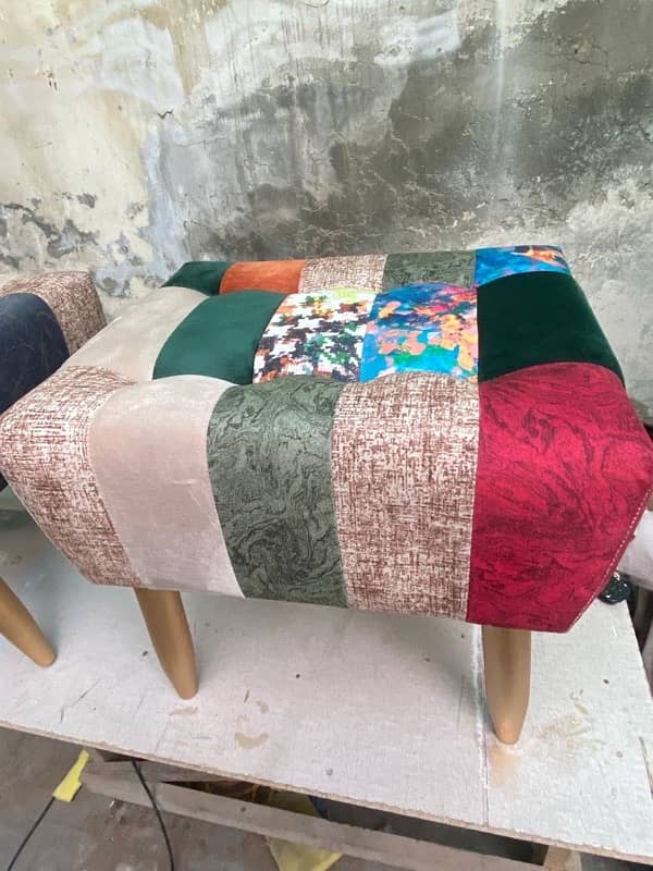 Ottoman - Stool - Fabric - Wood - Lamination - 8