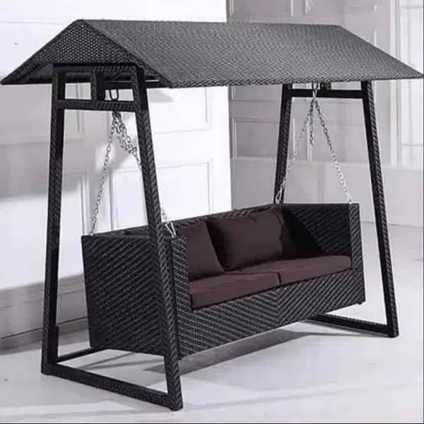 Outdoor Patio jhoola, Rattan cup swing, GArden Balcony terrace jhula 5