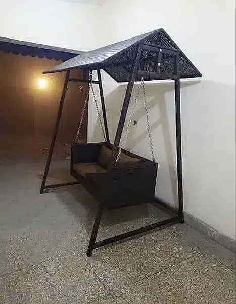 Outdoor Patio jhoola, Rattan cup swing, GArden Balcony terrace jhula 8