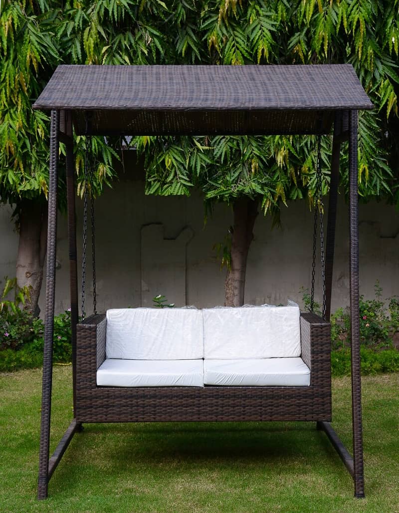 Outdoor Patio jhoola, Rattan cup swing, GArden Balcony terrace jhula 12