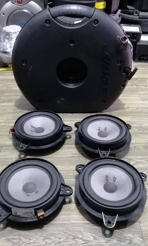 Car speakers woofers amplifiers JVC, Bose, Marl Lavinson 5