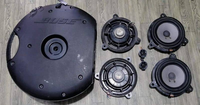 Car speakers woofers amplifiers JVC, Bose, Marl Lavinson 6