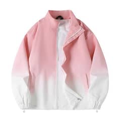 Imported Breathable Zipper Hooded Unisex Jacket, Pink ((delivery free)