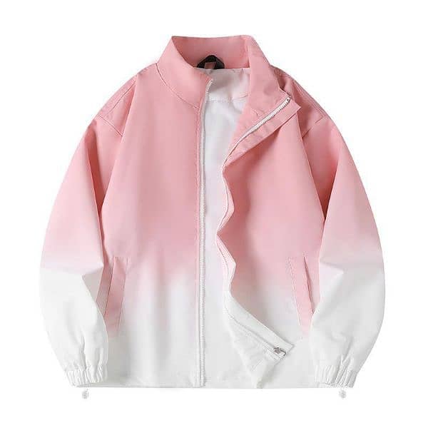 Imported Breathable Zipper Hooded Unisex Jacket, Pink ((delivery free) 0