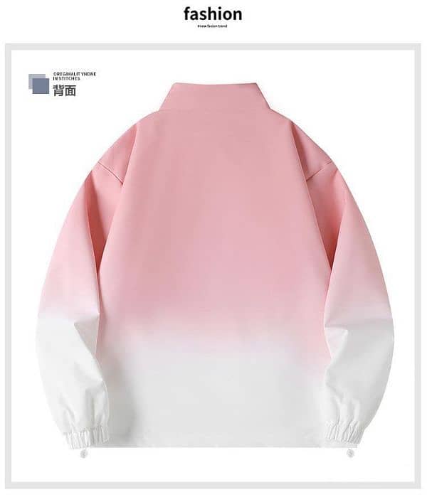 Imported Breathable Zipper Hooded Unisex Jacket, Pink ((delivery free) 1