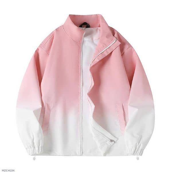 Imported Breathable Zipper Hooded Unisex Jacket, Pink ((delivery free) 5