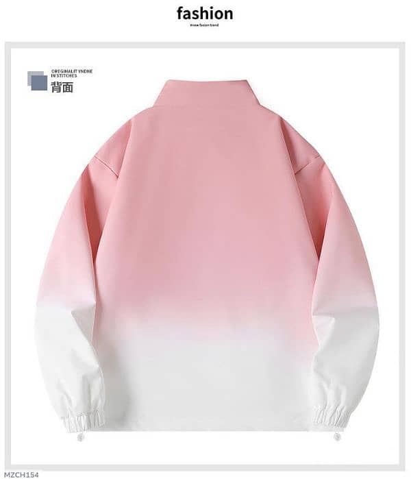 Imported Breathable Zipper Hooded Unisex Jacket, Pink ((delivery free) 7