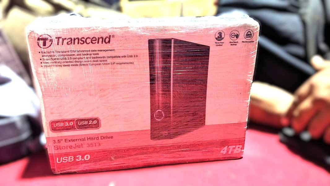 Transcend StoreJet 35T3 My Book 4TB USB 3.1 Gen 1 Portable Hard Drive 0