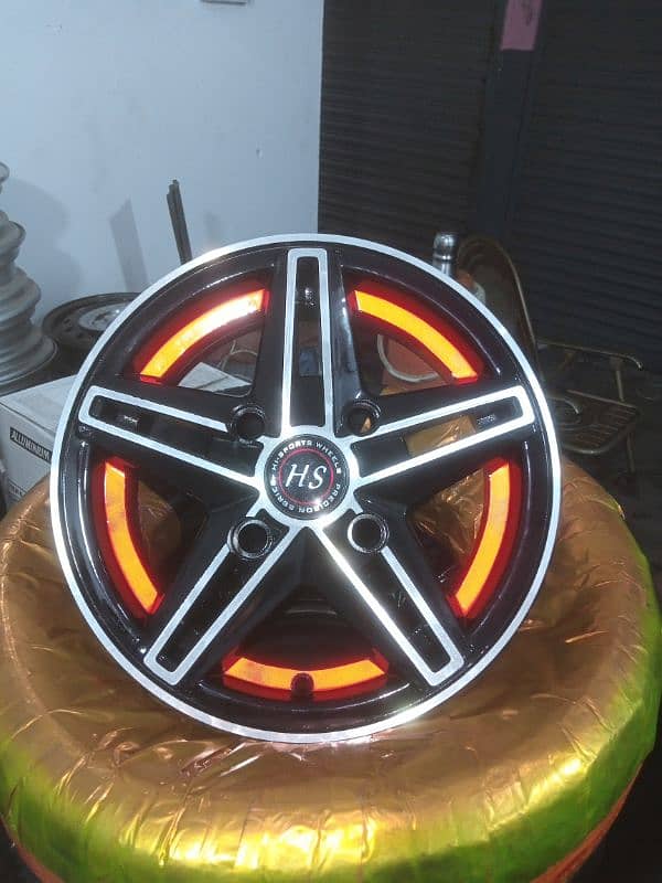 BRAND NEW ALLOY RIMS FOR SUZUKI MEHRAN AND HIROOF 5