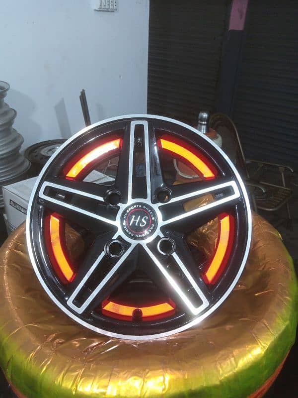 BRAND NEW ALLOY RIMS FOR SUZUKI MEHRAN AND HIROOF 6