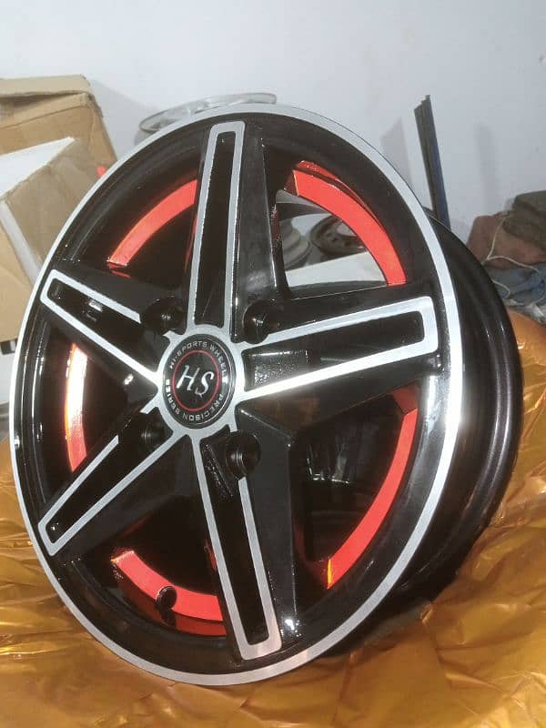 BRAND NEW ALLOY RIMS FOR SUZUKI MEHRAN AND HIROOF 8