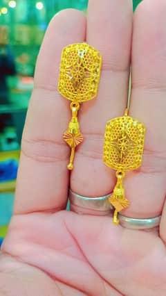 gold tops earrings ring bale