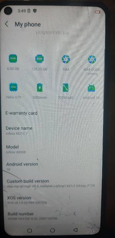 infinix note 7 6/128 3