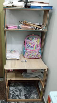 Double Bed with Dressing Table, Kids Study Table and Shoe Rack