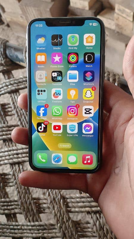 iphone x pta approved 64gb All original daba charge sab ha 0