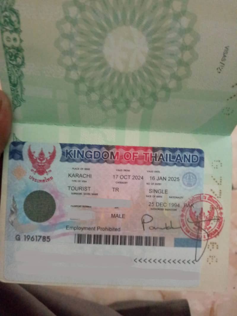 THAILAND AND MALAYSIA STICKER VISA 1