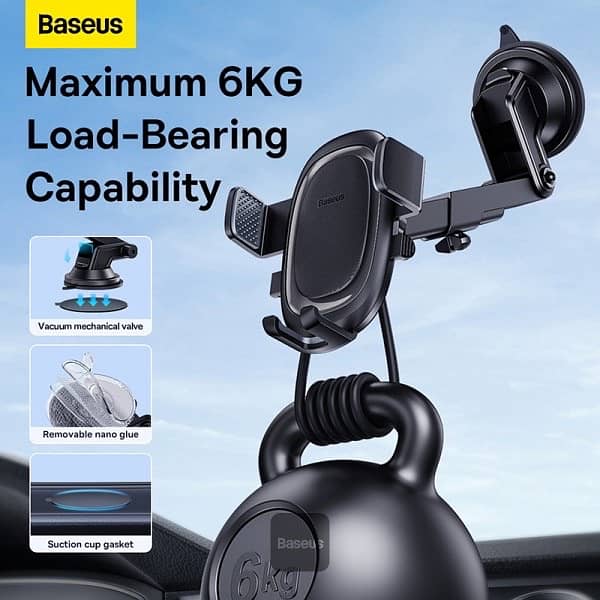 Baseus UltraControl Pro Series Clamp-Type Car Holder Set Cluster Black 5