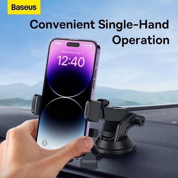 Baseus UltraControl Pro Series Clamp-Type Car Holder Set Cluster Black 7