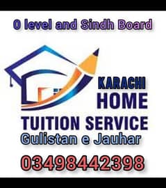 home tution in gulistan e jauhar ( O levels )