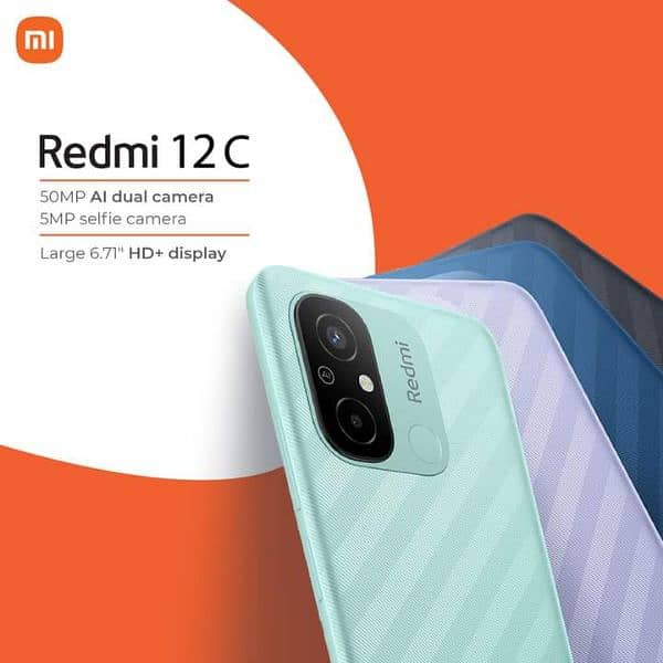 Redmi 12c 4/128 complete box 10/10 whatsap 03020001234 2