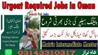 Oman Job / Job in Muscat / vacancies Available / Staff Required