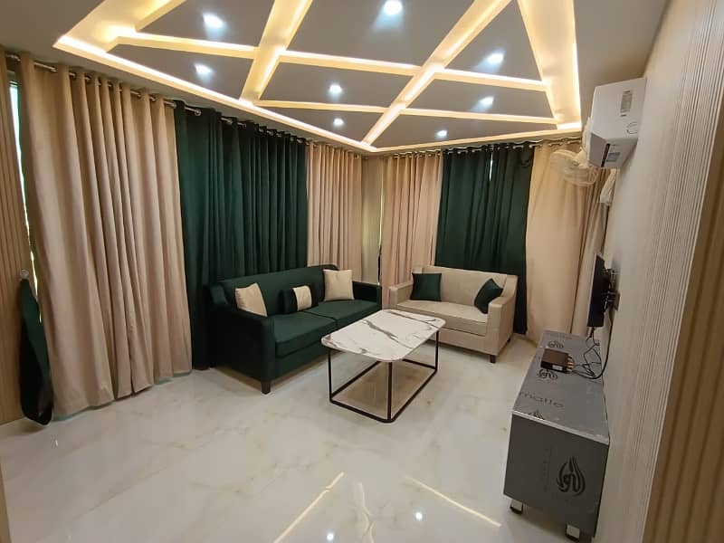 One Bed 562 Sq Ft Luxury Furnished Apartment Available For Rent Per Month In Jasmine Block Sector C Bahria Town Lahore 3