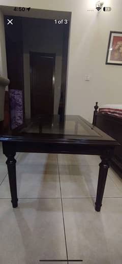 Used solid wood center table 0